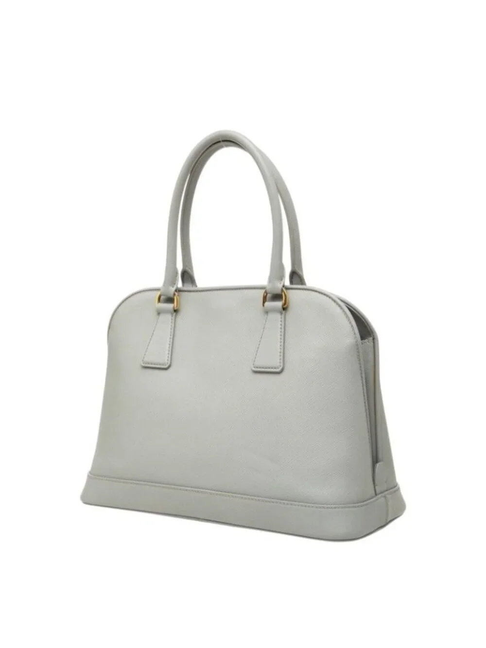 Prada Handbag Blue Gray Leather